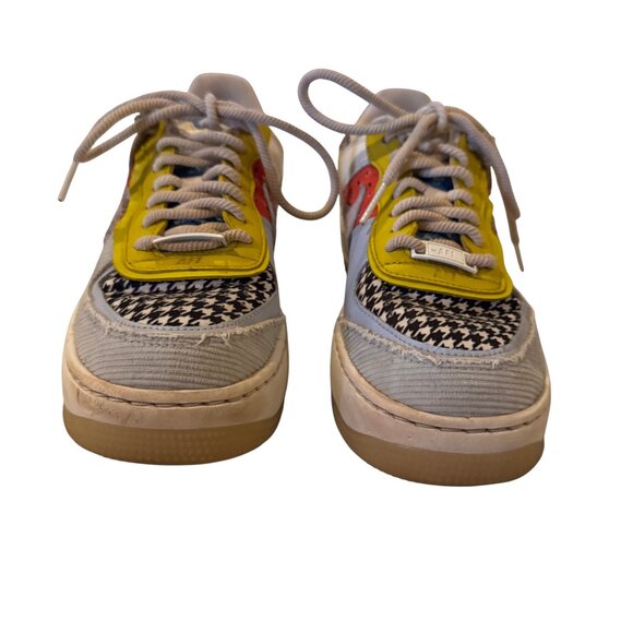 Nike Air Force 1 Low ShadowMulti Print Houndstooth Sneakers Size 7.5 - Picture 5 of 10